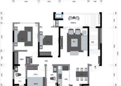 用Photoshop制作室内设计彩色平面图 从CAD到视觉呈现的完整指南
